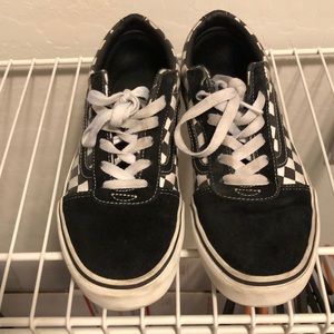 Black and white checkered vans for boys size 5Y